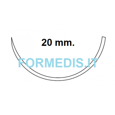 SUTURA IN SETA ago 20 mm. 1/2 cerchio cilindrico USP 5/0 12 pz